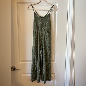 Old Navy green and white polka dot jumpsuit-girls